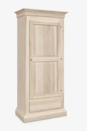 Armadio in legno 1 porta 1 cassetto grezzo l.96 p.56 h.197 (1706) - Mobili 2G Promo Stagionale