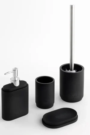 Acquista Ora Set 4 Accessori da Bagno in Resina TFT Paraa Nero Opaco