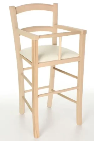 Sgabello da bambino in legno naturale seduta imbottita Promo Stagionale