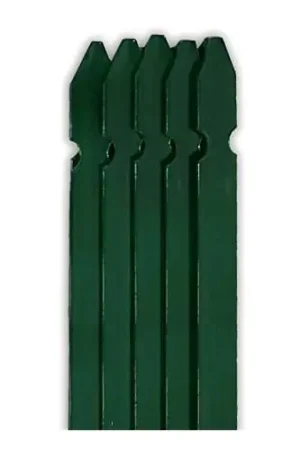 PALO PALETTO a T Altezza 150 cm in Acciaio PLASTICATO VERDE 30X30X3 mm cf. 5 pz Soddisfatti O Rimborsati