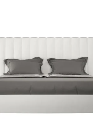 Popolare Letto Matrimoniale 160x190 cm con Rete e Contenitore Agueda Bianco