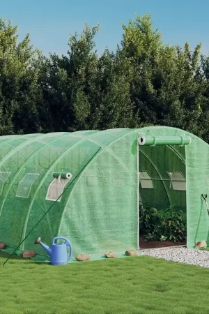 Serra con Telaio in Acciaio Verde 96 m² 24x4x2 m 3188071 Offerta Speciale