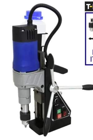 230V Base Magentica Trapano Colonna Diametro 35mm Adattatore Carotatrice Mandrino & Chiave Spedito Oggi