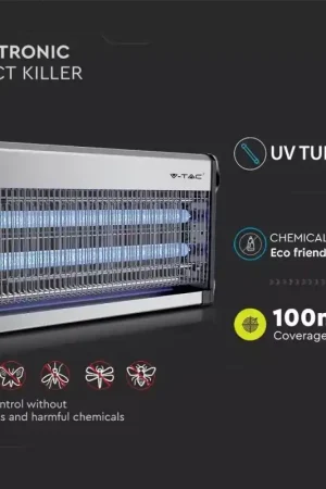 Zanzariera Elettrica Insetticida Insetti e Zanzare con Tubi T8 UV 2*15W 100mq SKU 11181 Popolare