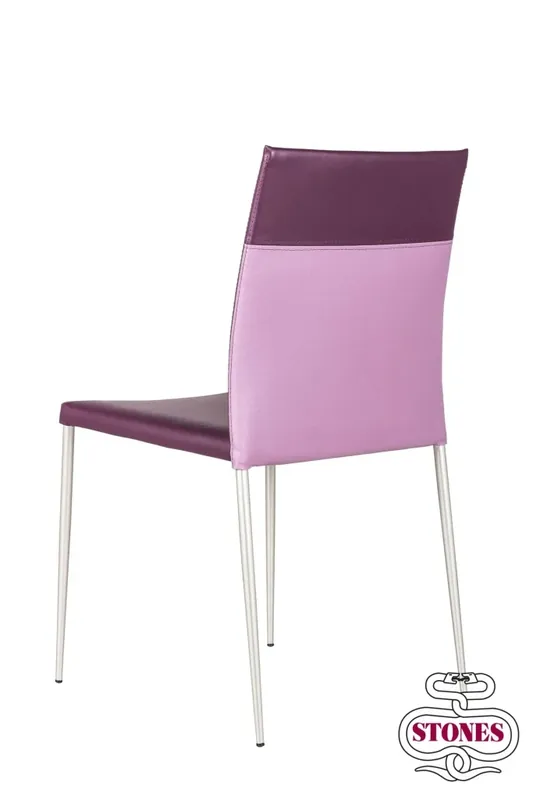 4x Sedia in similpelle viola 41,5x485h cm Offerta Speciale