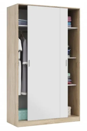 (2c) Armadio 2 Ante Scorrevoli Cm 120 x 50 x 20 Rovere Must-Have