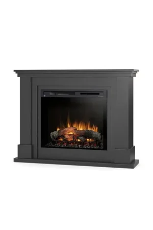 Caminetto Elettrico da pavimento A Libera Installazione A LED - Nero - 28" - 125 x 95 x 31 - LUENA Novità