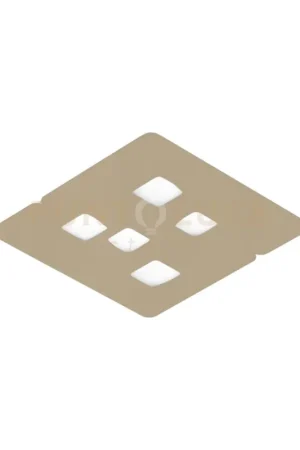 A Buon Prezzo GISELLE P/M - PLAFONIERA COLORE BIANCO E TORTORA 5 LUCI ATTACCO GX53 44CM