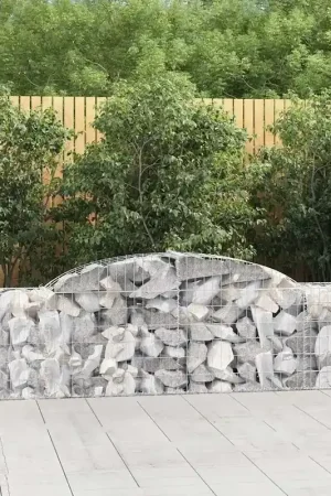 A Buon Prezzo Cesti Gabbioni ad Arco 5 pz 300x30x60/80 cm Ferro Zincato 3146488