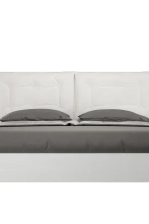 A Buon Prezzo Letto Matrimoniale 160x190 cm cuscinatura Egos Annalisa - Bianco,Similpelle,Senza rete