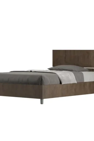 A Buon Prezzo Letto 1 piazza e mezza 120x190 cm testata dritta Demas - Senza rete,Noce