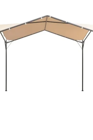 A Buon Prezzo Gazebo Padiglione Tenda Tettoia 4x4 m in Acciaio Beige 43167