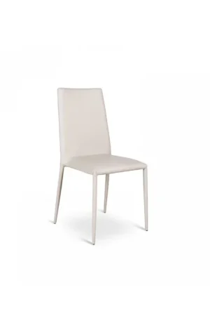 4x Sedia in similpelle e metallo grigio chiaro Cleo STS Sconto