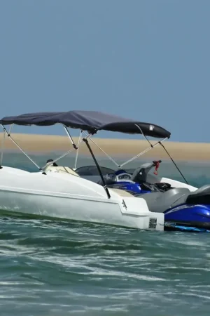 A Buon Prezzo Bimini di Prua Pareti Laterali Rete 4 Archi 243x(185-198)x137cm 94855