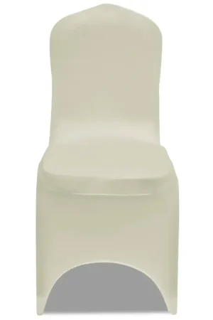 100 pz Fodera per Sedie in Tessuto Elasticizzato Crema 274768 Offerta Lampo