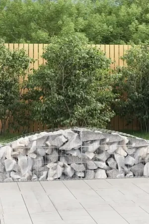 A Buon Prezzo Cesti Gabbioni ad Arco 5 pz 400x50x40/60 cm Ferro Zincato 3146960